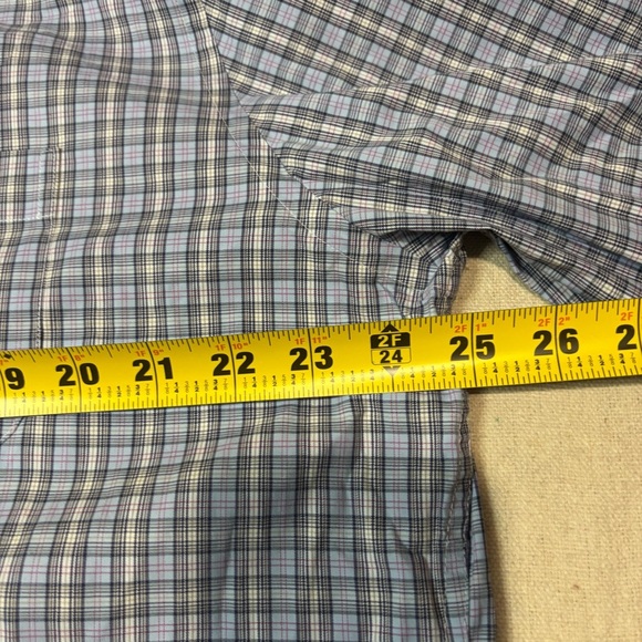 PETER MILLAR Blue Cotton-Stretch Sport LS Button Shirt Blue White Mens Sz XL - Picture 6 of 6